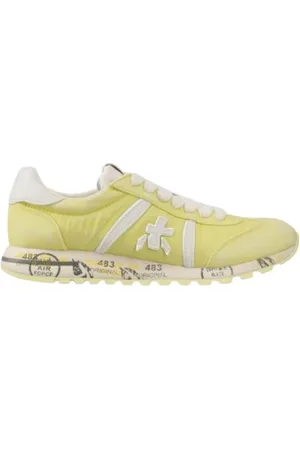 Premiata Sko, Dame, Gul, 37 EU, Uld, Lucy Sneakers i Ruskind og Stof