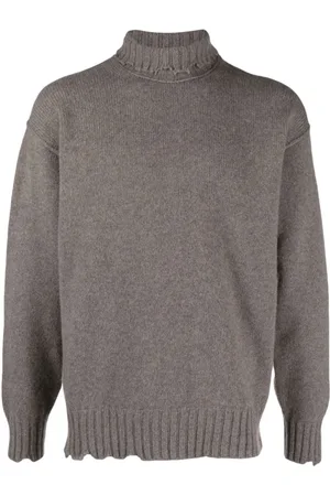 ISABEL BENENATO Strik, Herre, Grå, M, Uld, Stilfulde Sweaters til et elegant look