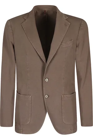 Biagio Santaniello Jakke, Herre, Brun, S, Bomuld, Høj Twist Bomuld Gabardine Jakke