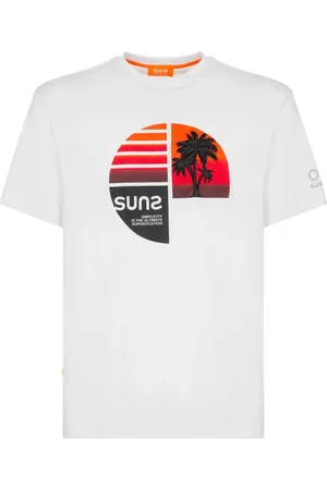 sunseeker Top, Herre, Hvid, XL, Solnedgang T-shirt