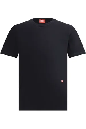 Diesel Top, Herre, Sort, XL, Bomuld, Moderne Monogram T-Shirt med slidser