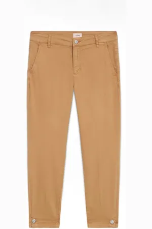 Oltre Bukser, Dame, , 4XL, Bomuld, Chino bukser med smykke detalje