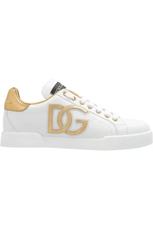 Dolce & Gabbana Sko, Dame, Hvid, 40 EU, Uld, ‘Portofino’ sneakers