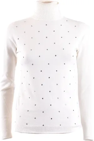 ERMANNO SCERVINO Strik, Dame, Grå, M, Uld, Stilfulde Sweaters til et Moderne Look