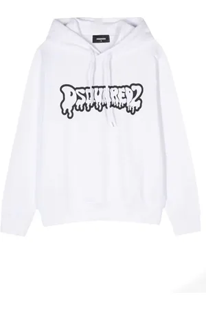 Dsquared2 Sweathshirts & Hoodies, Herre, Hvid, L, Uld, Stilfulde Sweatshirts og Hoodies
