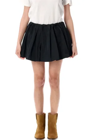 J.W.Anderson Nederdel, Dame, Sort, 2XS, Uld, Sorte Bermuda Shorts med Samlet Cirkel Skort