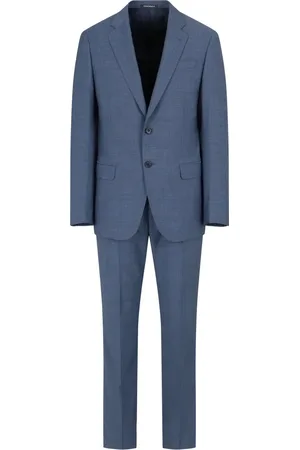 Emporio Armani Jakkesæt, Herre, Blå, 4XL, Uld, Klassisk Ulddragt Sæt