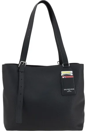 Balenciaga Taske, Herre, Sort, ONE SIZE, Uld, Skuldertaske i kornet læder med kortindehaver