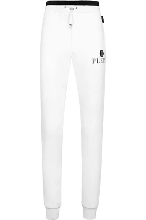 Philipp Plein Bukser, Herre, Hvid, XS, Uld, Hop Sved for Stilfulde Atleter