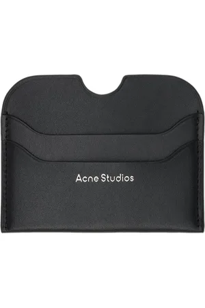 Acne Studios Tilbehør, unisex, Sort, ONE SIZE, Uld, Sort Læderpung Stilfuldt Unisex Tilbehør
