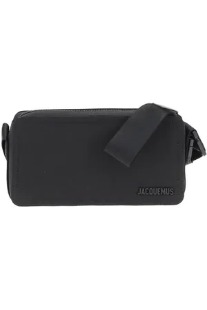 Jacquemus Taske, Herre, Sort, ONE SIZE, Uld, Horisontal skuldertaske med lynlås