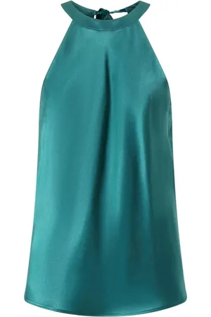 Pinko Top, Dame, Grøn, 2XS, Satin, Satin + Georgette Top