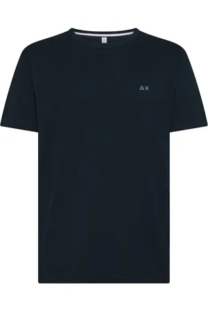 sun68 Top, Herre, Blå, 3XL, Linned, Linned Jersey Kortærmet T-Shirt
