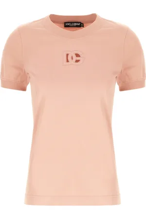 Dolce & Gabbana Top, Dame, Lyserød, 2XS, Bomuld, Afslappet Bomuld T-Shirt til Mænd
