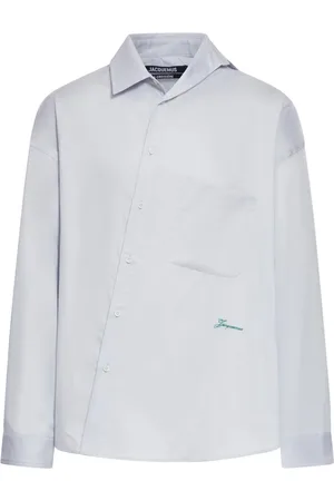 Jacquemus Skjorte, Herre, Blå, M, Bomuld, Klassisk bomuldsskjorte til mænd