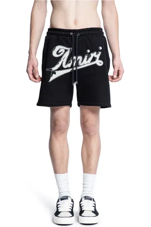 AMIRI Shorts, Herre, Sort, XL, Bomuld, Sort Distressed Sweatshort med Elastik Talje