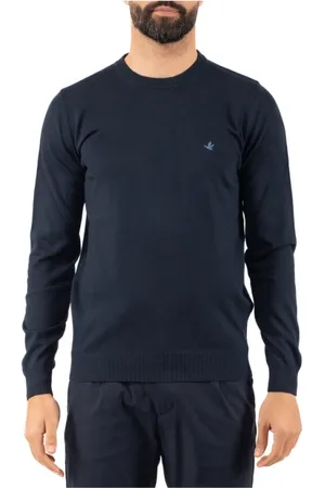BROOKSFIELD Strik, Herre, Blå, 2XL, Uld, Stilfuld Skjorte