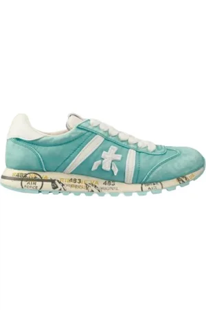 Premiata Sko, Dame, Blå, 40 EU, Læder, Lucy Sneakers i Ruskind og Stof