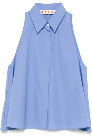 Marni Bluser & Skjorter, Dame, Blå, M, Bomuld, Casual Skjorte