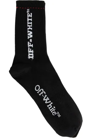 OFF-WHITE Undertøj, Herre, Sort, L, Sort Hvid Industrielle Mid Socks