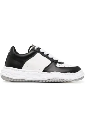 MIHARA YASUHIRO Sko, Herre, Flerfarvet, 36 EU, Læder, Sort/Hvid Læder Lav Top Sneaker