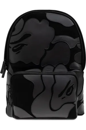 A Bathing Ape Taske, Herre, Sort, ONE SIZE, Uld, Rygsæk med Patch