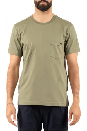 FAY Top, Herre, Grøn, S, Uld, Stilfuld Strik Top