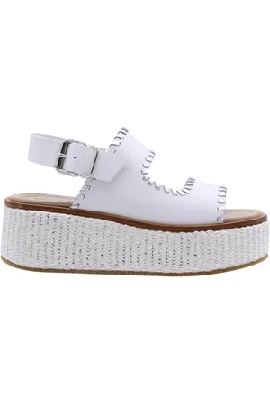 Laura Bellariva Sko, Dame, Hvid, 38 EU, Uld, Stilfuld Sandal til Sommerdage