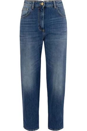 Elisabetta Franchi Jeans, Dame, Blå, W27, Denim, Klassiske Denim Jeans til Hverdagsbrug