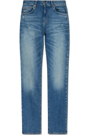 Emporio Armani Jeans, Herre, Blå, W31, Denim, Jeans med vintageeffekt