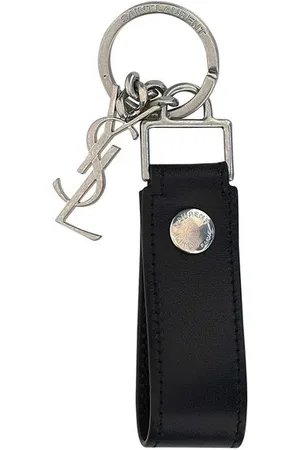 Saint Laurent Tilbehør, Herre, Sort, ONE SIZE, Ikonisk YSL Monogram Nøglering