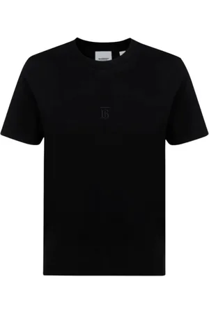 Burberry Top, Herre, Sort, 2XL, Bomuld, Sort Logo Relief T-Shirt