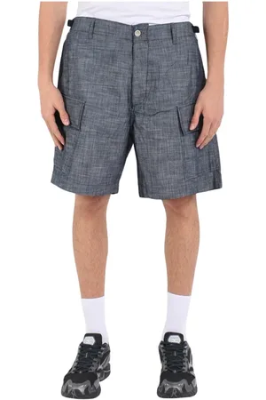C.P. Company Shorts, Herre, Blå, M, Bomuld, Cargo shorts i chambray stof