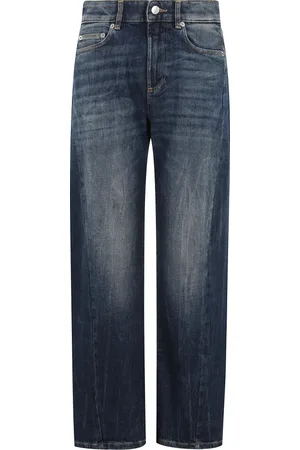DEPARTMENT FIVE Jeans, Dame, Blå, W26, Bomuld, Blå bukser med lynlåslommer