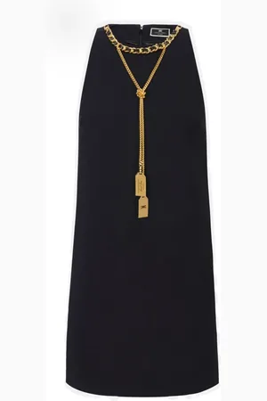Elisabetta Franchi Kjole, Dame, Sort, L, Kort Elegant Kjole til Kvinder