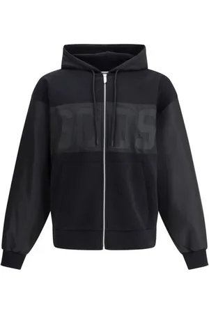 GCDS Sweathshirts & Hoodies, Herre, Sort, XL, Uld, Urban Zipper Hoodie