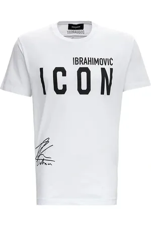 Dsquared2 Top, Herre, Hvid, M, Bomuld, Hvid T-shirt med print, korte ærmer