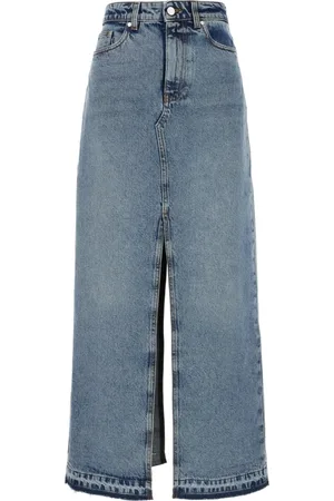 Stella McCartney Nederdel, Dame, Blå, S, Uld, Denim Nederdel til Stilfuldt Garderobeopgradering