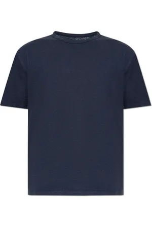 OFFICINE GENERALE Top, Herre, Blå, L, Bomuld, Rund hals T-shirt