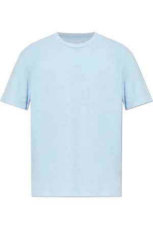 OFFICINE GENERALE Top, Herre, Blå, L, Bomuld, T-shirt med rund halsudskæring