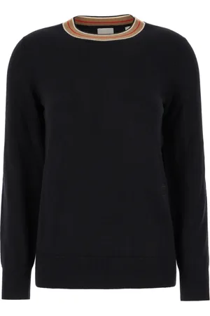 Burberry Sweathshirts & Hoodies, Dame, Sort, XL, Cashmere, Luksuriøs Cashmere Sweater til Kvinder