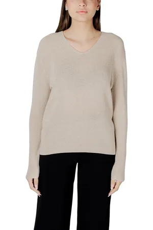 Street one Strik, Dame, , XS, Uld, Guld Lurex V-Hals Sweater
