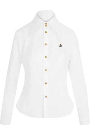 Vivienne Westwood Bluser & Skjorter, Dame, Hvid, XS, Bomuld, Violin Skjorte Dame Mode