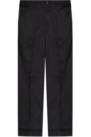Maison Margiela Bukser, Herre, Sort, M, Uld, Uldbukser med pressefold