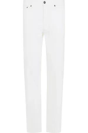 Ermenegildo Zegna Jeans, Herre, Hvid, W32, Denim, Klassiske Denim Jeans til Mænd