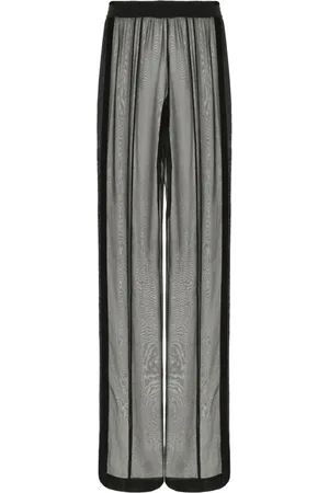 Saint Laurent Bukser, Dame, Grå, L, Uld, Stilfulde Bukser til Mænd