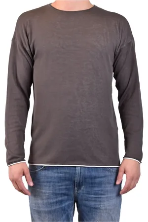 ISABEL BENENATO Strik, Herre, Grøn, XL, Uld, Stilfulde Sweaters til enhver lejlighed
