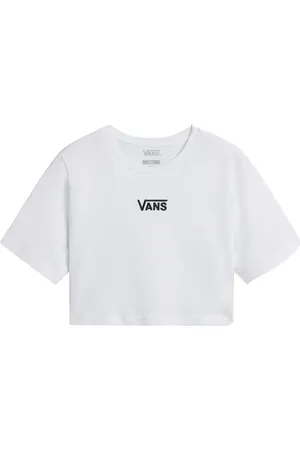 Vans Top, Dame, Hvid, XS, Bomuld, Flying V Crew Crop T-Shirt