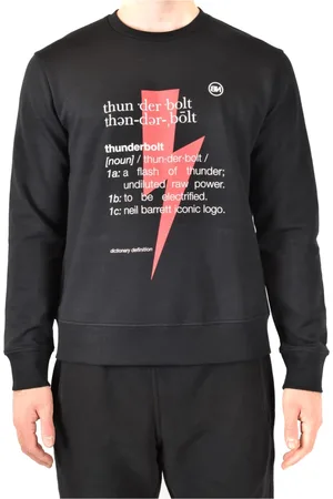 Neil Barrett Sweathshirts & Hoodies, Herre, Sort, M, Uld, Stilfulde Sweatshirts og Hoodies