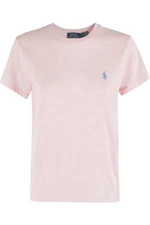 Ralph Lauren Top, Dame, Lyserød, S, Bomuld, Klassisk T-shirt Kort Ærme